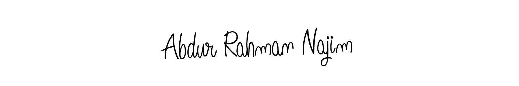 Make a short Abdur Rahman Najim signature style. Manage your documents anywhere anytime using Angelique-Rose-font-FFP. Create and add eSignatures, submit forms, share and send files easily. Abdur Rahman Najim signature style 5 images and pictures png