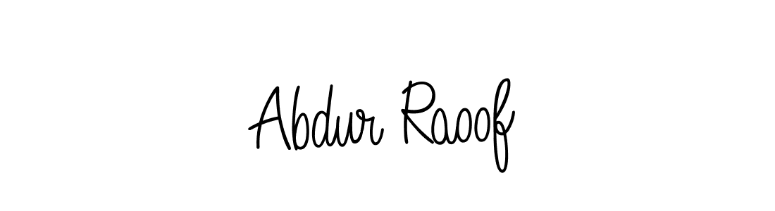 Make a short Abdur Raoof signature style. Manage your documents anywhere anytime using Angelique-Rose-font-FFP. Create and add eSignatures, submit forms, share and send files easily. Abdur Raoof signature style 5 images and pictures png