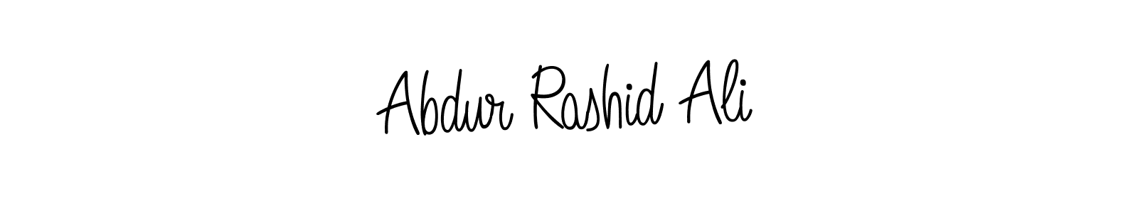 You should practise on your own different ways (Angelique-Rose-font-FFP) to write your name (Abdur Rashid Ali) in signature. don't let someone else do it for you. Abdur Rashid Ali signature style 5 images and pictures png