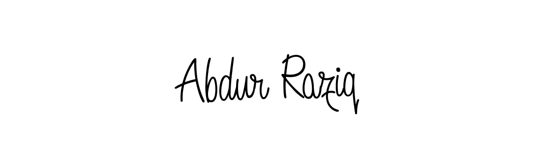 How to make Abdur Raziq name signature. Use Angelique-Rose-font-FFP style for creating short signs online. This is the latest handwritten sign. Abdur Raziq signature style 5 images and pictures png