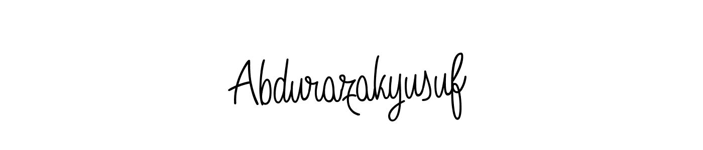 Create a beautiful signature design for name Abdurazakyusuf. With this signature (Angelique-Rose-font-FFP) fonts, you can make a handwritten signature for free. Abdurazakyusuf signature style 5 images and pictures png