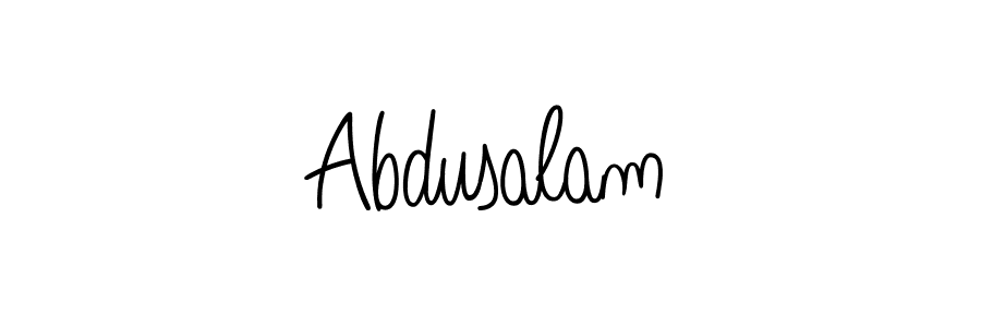 Use a signature maker to create a handwritten signature online. With this signature software, you can design (Angelique-Rose-font-FFP) your own signature for name Abdusalam. Abdusalam signature style 5 images and pictures png