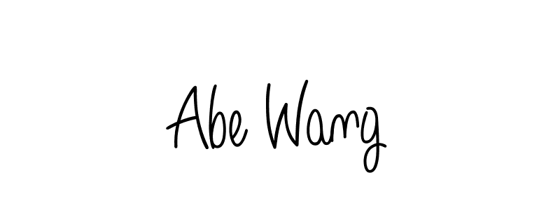 The best way (Angelique-Rose-font-FFP) to make a short signature is to pick only two or three words in your name. The name Abe Wang include a total of six letters. For converting this name. Abe Wang signature style 5 images and pictures png