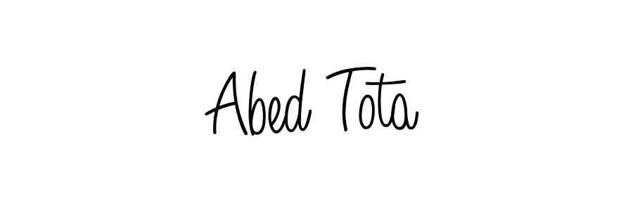 if you are searching for the best signature style for your name Abed Tota. so please give up your signature search. here we have designed multiple signature styles  using Angelique-Rose-font-FFP. Abed Tota signature style 5 images and pictures png