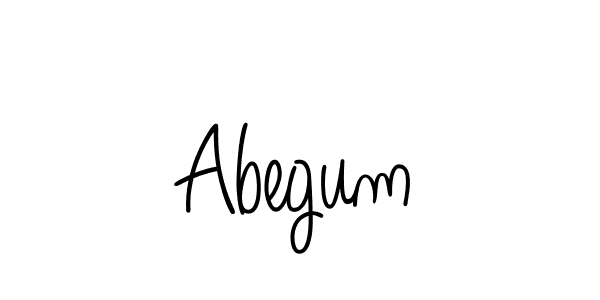 Make a beautiful signature design for name Abegum. With this signature (Angelique-Rose-font-FFP) style, you can create a handwritten signature for free. Abegum signature style 5 images and pictures png