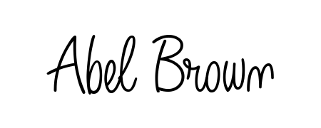 Create your official email sign-off with Abel Brown name in Angelique-Rose-font-FFP style. Crisp, clean, and perfectly legible across all screens. Abel Brown signature style 5 images and pictures png