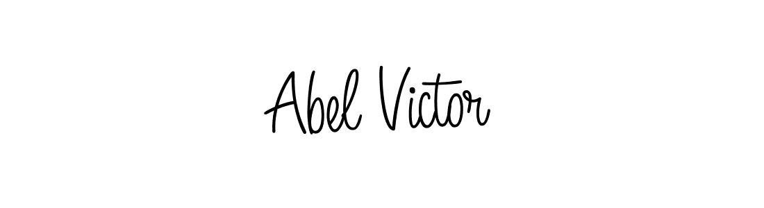 How to make Abel Victor name signature. Use Angelique-Rose-font-FFP style for creating short signs online. This is the latest handwritten sign. Abel Victor signature style 5 images and pictures png