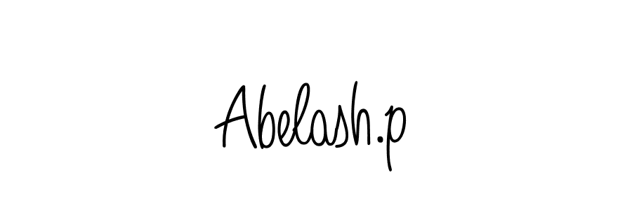 Design your own signature with our free online signature maker. With this signature software, you can create a handwritten (Angelique-Rose-font-FFP) signature for name Abelash.p. Abelash.p signature style 5 images and pictures png