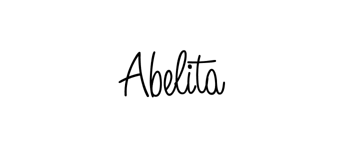 if you are searching for the best signature style for your name Abelita. so please give up your signature search. here we have designed multiple signature styles  using Angelique-Rose-font-FFP. Abelita signature style 5 images and pictures png