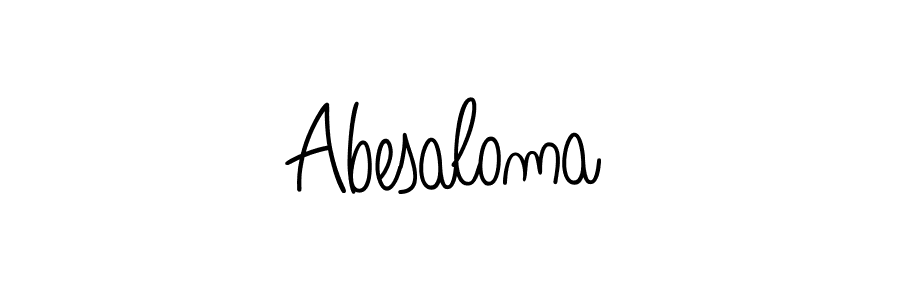 if you are searching for the best signature style for your name Abesaloma. so please give up your signature search. here we have designed multiple signature styles  using Angelique-Rose-font-FFP. Abesaloma signature style 5 images and pictures png