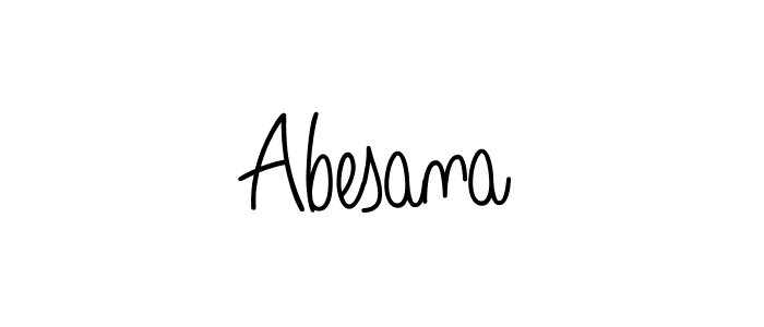 Design your own signature with our free online signature maker. With this signature software, you can create a handwritten (Angelique-Rose-font-FFP) signature for name Abesana. Abesana signature style 5 images and pictures png