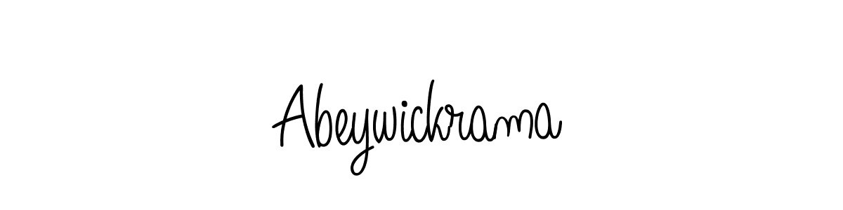 How to make Abeywickrama name signature. Use Angelique-Rose-font-FFP style for creating short signs online. This is the latest handwritten sign. Abeywickrama signature style 5 images and pictures png