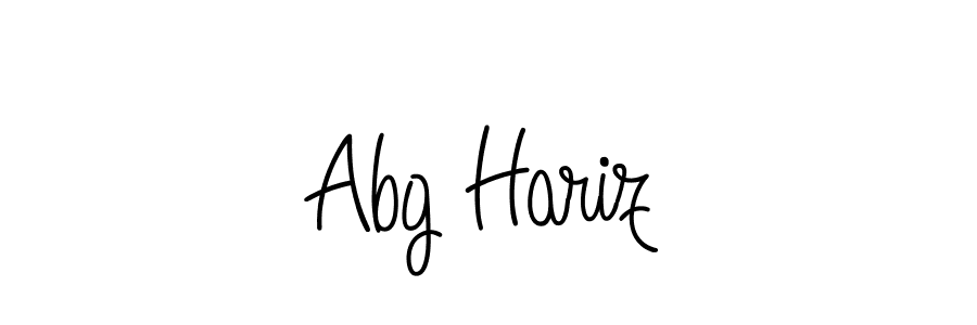Make a beautiful signature design for name Abg Hariz. With this signature (Angelique-Rose-font-FFP) style, you can create a handwritten signature for free. Abg Hariz signature style 5 images and pictures png