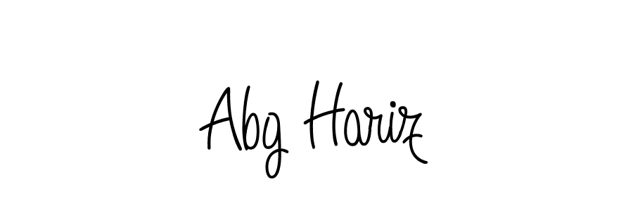 Make a beautiful signature design for name Abg Hariz. With this signature (Angelique-Rose-font-FFP) style, you can create a handwritten signature for free. Abg Hariz signature style 5 images and pictures png