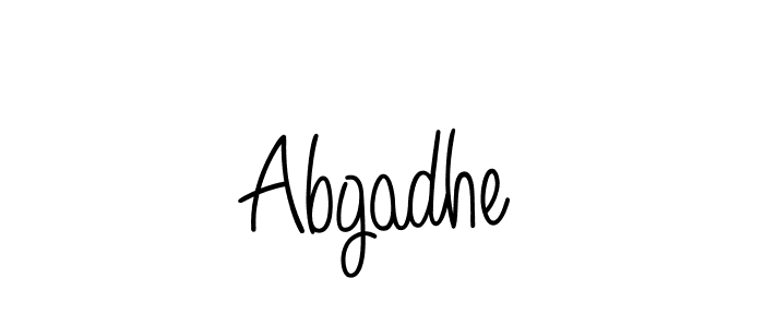 Make a beautiful signature design for name Abgadhe. With this signature (Angelique-Rose-font-FFP) style, you can create a handwritten signature for free. Abgadhe signature style 5 images and pictures png