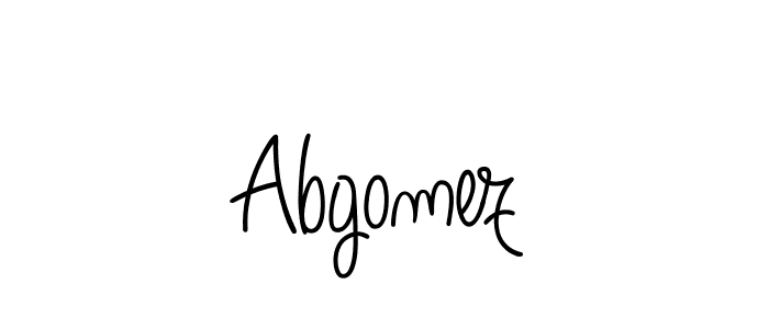 Make a beautiful signature design for name Abgomez. With this signature (Angelique-Rose-font-FFP) style, you can create a handwritten signature for free. Abgomez signature style 5 images and pictures png