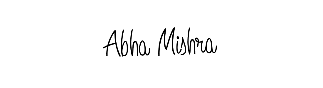 Use a signature maker to create a handwritten signature online. With this signature software, you can design (Angelique-Rose-font-FFP) your own signature for name Abha Mishra. Abha Mishra signature style 5 images and pictures png
