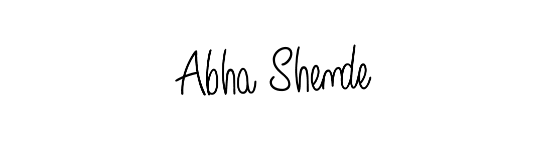 Make a beautiful signature design for name Abha Shende. With this signature (Angelique-Rose-font-FFP) style, you can create a handwritten signature for free. Abha Shende signature style 5 images and pictures png