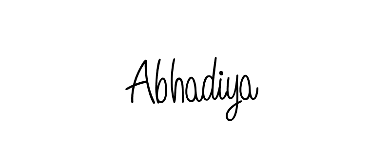 How to make Abhadiya name signature. Use Angelique-Rose-font-FFP style for creating short signs online. This is the latest handwritten sign. Abhadiya signature style 5 images and pictures png