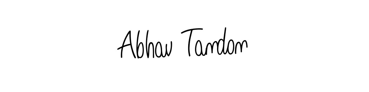 Make a beautiful signature design for name Abhav Tandon. With this signature (Angelique-Rose-font-FFP) style, you can create a handwritten signature for free. Abhav Tandon signature style 5 images and pictures png