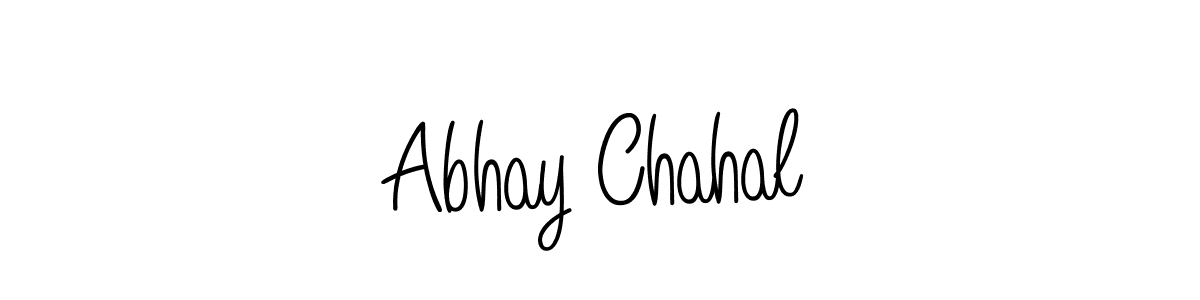 You should practise on your own different ways (Angelique-Rose-font-FFP) to write your name (Abhay Chahal) in signature. don't let someone else do it for you. Abhay Chahal signature style 5 images and pictures png