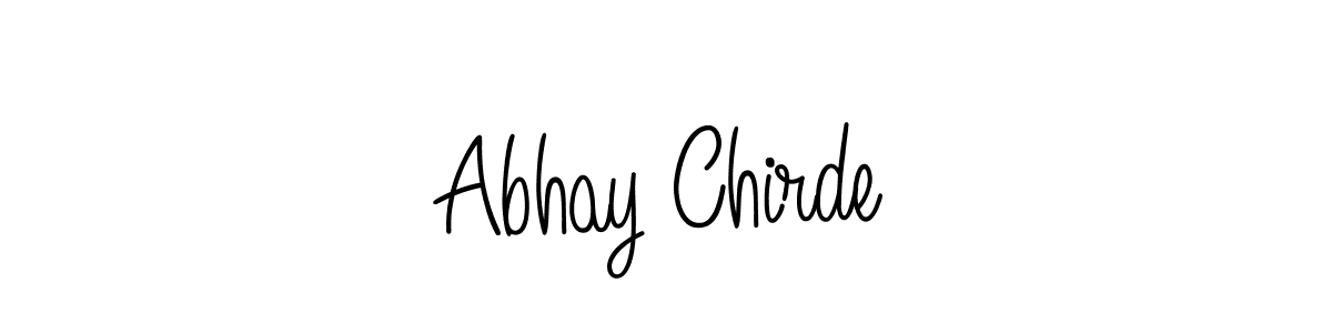 How to make Abhay Chirde name signature. Use Angelique-Rose-font-FFP style for creating short signs online. This is the latest handwritten sign. Abhay Chirde signature style 5 images and pictures png