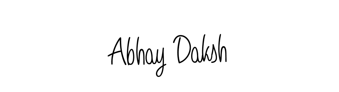 Use a signature maker to create a handwritten signature online. With this signature software, you can design (Angelique-Rose-font-FFP) your own signature for name Abhay Daksh. Abhay Daksh signature style 5 images and pictures png