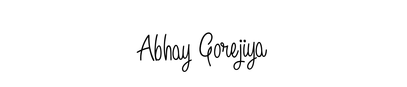You can use this online signature creator to create a handwritten signature for the name Abhay Gorejiya. This is the best online autograph maker. Abhay Gorejiya signature style 5 images and pictures png