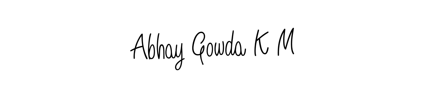 How to Draw Abhay Gowda K M signature style? Angelique-Rose-font-FFP is a latest design signature styles for name Abhay Gowda K M. Abhay Gowda K M signature style 5 images and pictures png