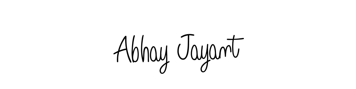 How to make Abhay Jayant name signature. Use Angelique-Rose-font-FFP style for creating short signs online. This is the latest handwritten sign. Abhay Jayant signature style 5 images and pictures png