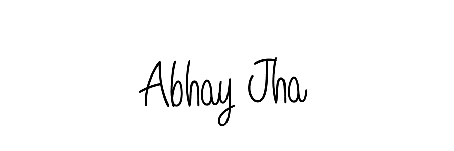 Design your own signature with our free online signature maker. With this signature software, you can create a handwritten (Angelique-Rose-font-FFP) signature for name Abhay Jha. Abhay Jha signature style 5 images and pictures png