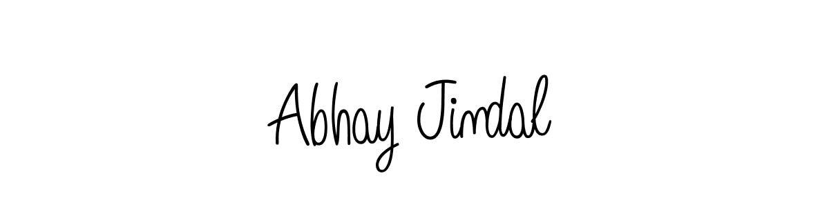 You should practise on your own different ways (Angelique-Rose-font-FFP) to write your name (Abhay Jindal) in signature. don't let someone else do it for you. Abhay Jindal signature style 5 images and pictures png