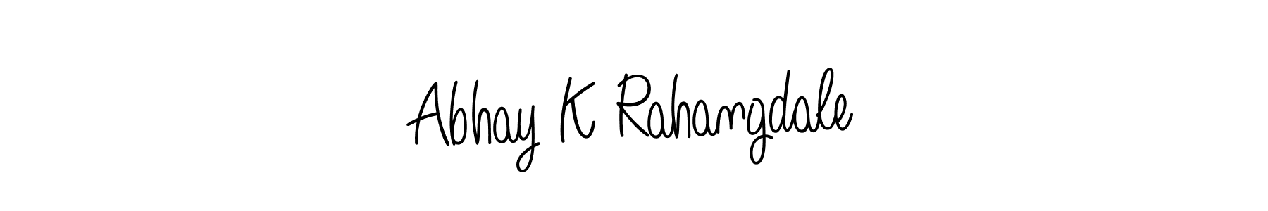 How to make Abhay K Rahangdale name signature. Use Angelique-Rose-font-FFP style for creating short signs online. This is the latest handwritten sign. Abhay K Rahangdale signature style 5 images and pictures png