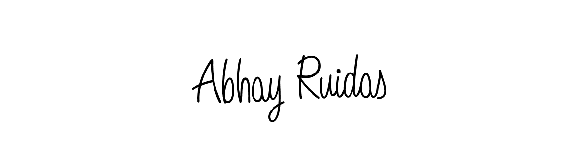 You should practise on your own different ways (Angelique-Rose-font-FFP) to write your name (Abhay Ruidas) in signature. don't let someone else do it for you. Abhay Ruidas signature style 5 images and pictures png