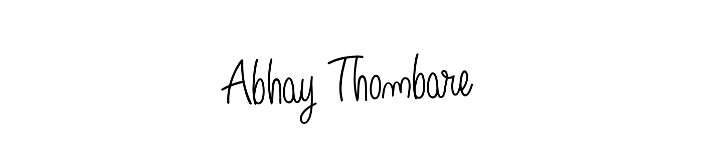 You should practise on your own different ways (Angelique-Rose-font-FFP) to write your name (Abhay Thombare) in signature. don't let someone else do it for you. Abhay Thombare signature style 5 images and pictures png