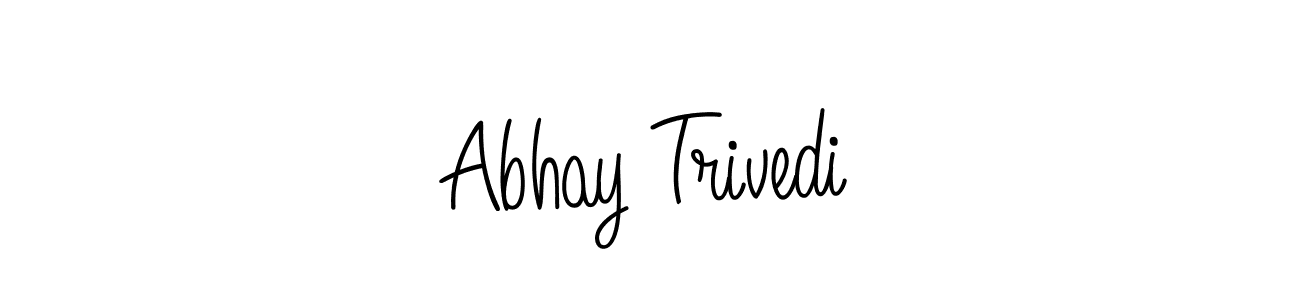 You should practise on your own different ways (Angelique-Rose-font-FFP) to write your name (Abhay Trivedi) in signature. don't let someone else do it for you. Abhay Trivedi signature style 5 images and pictures png