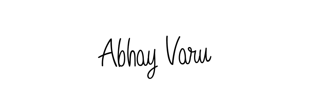 How to make Abhay Varu name signature. Use Angelique-Rose-font-FFP style for creating short signs online. This is the latest handwritten sign. Abhay Varu signature style 5 images and pictures png