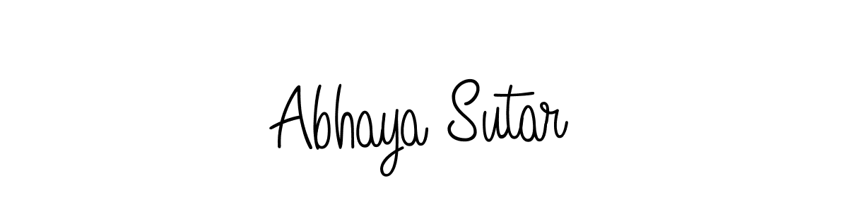 Make a beautiful signature design for name Abhaya Sutar. With this signature (Angelique-Rose-font-FFP) style, you can create a handwritten signature for free. Abhaya Sutar signature style 5 images and pictures png