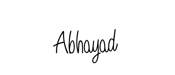 Make a beautiful signature design for name Abhayad. With this signature (Angelique-Rose-font-FFP) style, you can create a handwritten signature for free. Abhayad signature style 5 images and pictures png