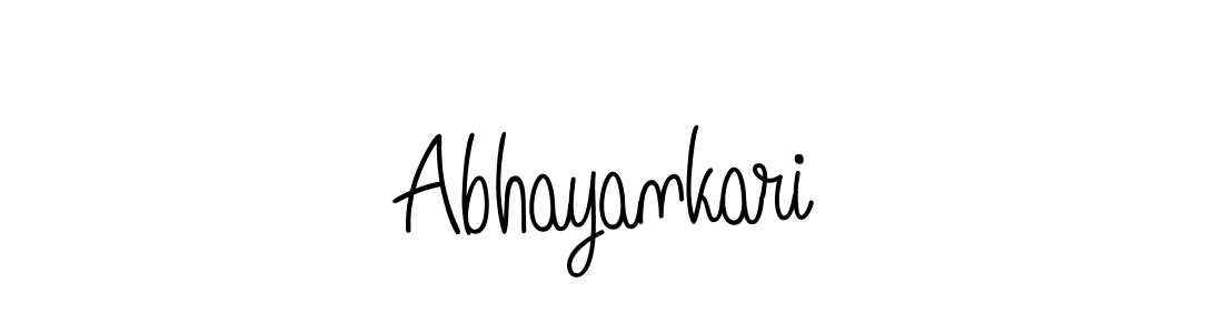 How to Draw Abhayankari signature style? Angelique-Rose-font-FFP is a latest design signature styles for name Abhayankari. Abhayankari signature style 5 images and pictures png