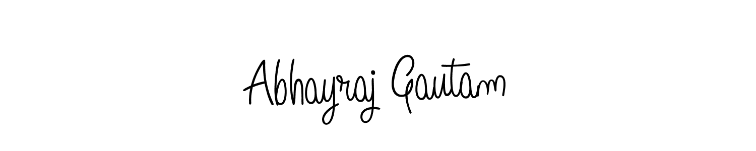 Design your own signature with our free online signature maker. With this signature software, you can create a handwritten (Angelique-Rose-font-FFP) signature for name Abhayraj Gautam. Abhayraj Gautam signature style 5 images and pictures png