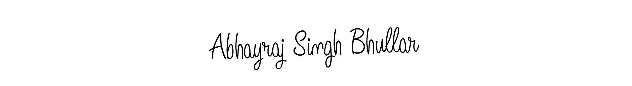 You should practise on your own different ways (Angelique-Rose-font-FFP) to write your name (Abhayraj Singh Bhullar) in signature. don't let someone else do it for you. Abhayraj Singh Bhullar signature style 5 images and pictures png