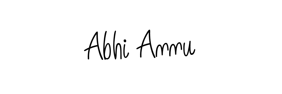 Angelique-Rose-font-FFP is a professional signature style that is perfect for those who want to add a touch of class to their signature. It is also a great choice for those who want to make their signature more unique. Get Abhi Annu name to fancy signature for free. Abhi Annu signature style 5 images and pictures png