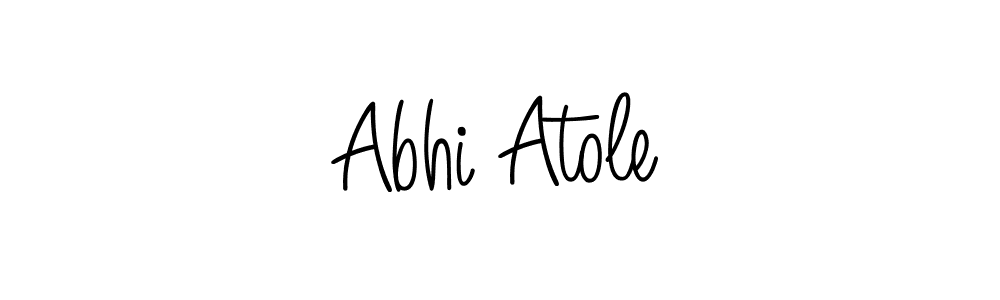 Use a signature maker to create a handwritten signature online. With this signature software, you can design (Angelique-Rose-font-FFP) your own signature for name Abhi Atole. Abhi Atole signature style 5 images and pictures png