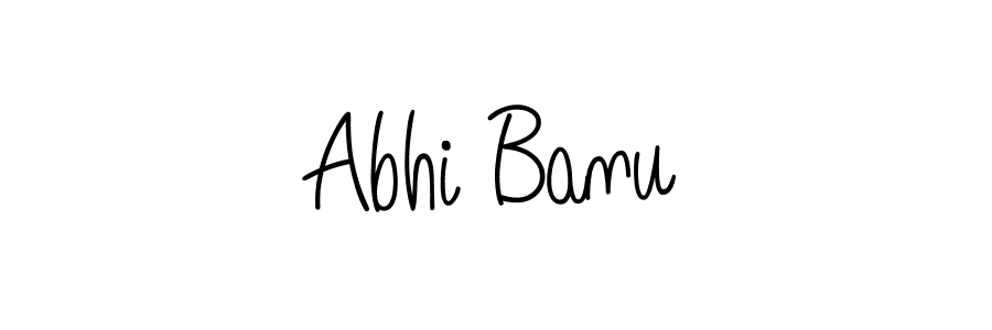 Abhi Banu stylish signature style. Best Handwritten Sign (Angelique-Rose-font-FFP) for my name. Handwritten Signature Collection Ideas for my name Abhi Banu. Abhi Banu signature style 5 images and pictures png