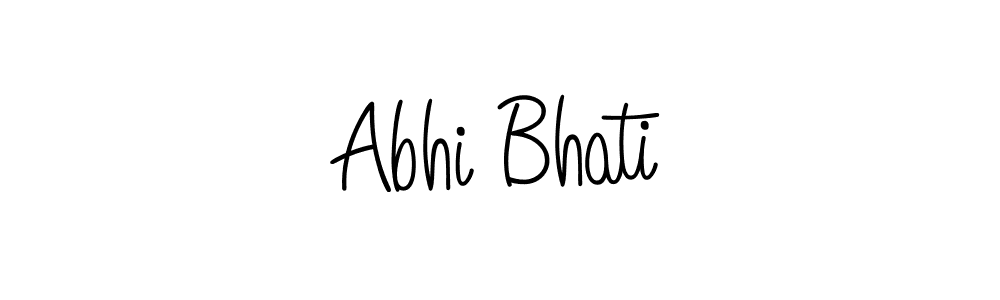 The best way (Angelique-Rose-font-FFP) to make a short signature is to pick only two or three words in your name. The name Abhi Bhati include a total of six letters. For converting this name. Abhi Bhati signature style 5 images and pictures png