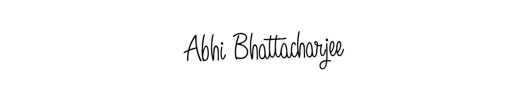 Make a beautiful signature design for name Abhi Bhattacharjee. With this signature (Angelique-Rose-font-FFP) style, you can create a handwritten signature for free. Abhi Bhattacharjee signature style 5 images and pictures png
