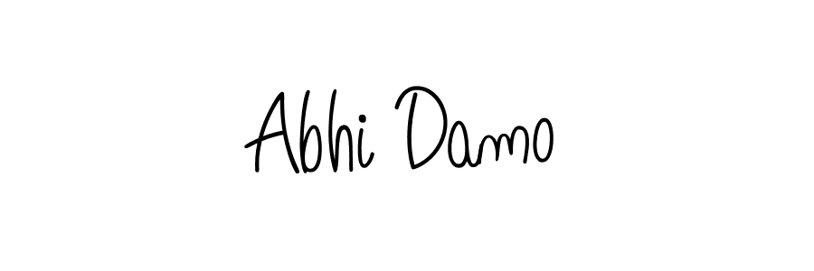 Angelique-Rose-font-FFP is a professional signature style that is perfect for those who want to add a touch of class to their signature. It is also a great choice for those who want to make their signature more unique. Get Abhi Damo name to fancy signature for free. Abhi Damo signature style 5 images and pictures png