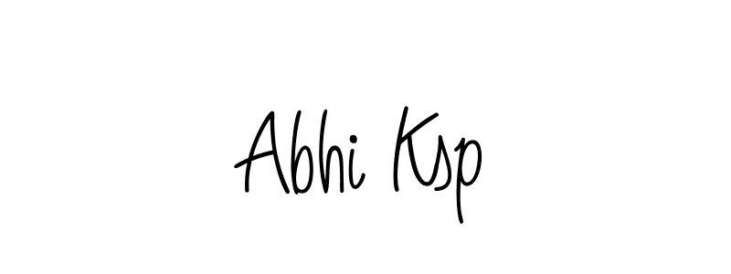 Use a signature maker to create a handwritten signature online. With this signature software, you can design (Angelique-Rose-font-FFP) your own signature for name Abhi Ksp. Abhi Ksp signature style 5 images and pictures png