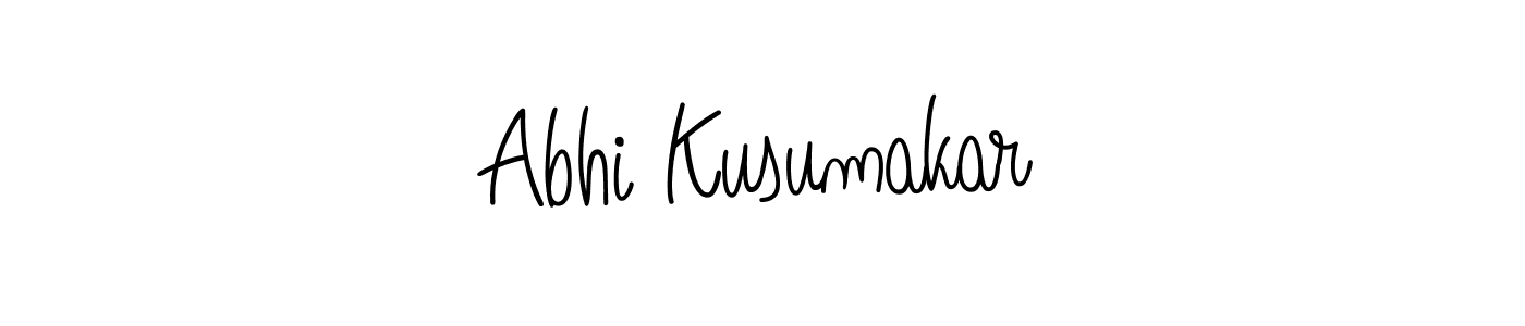 Make a beautiful signature design for name Abhi Kusumakar. With this signature (Angelique-Rose-font-FFP) style, you can create a handwritten signature for free. Abhi Kusumakar signature style 5 images and pictures png